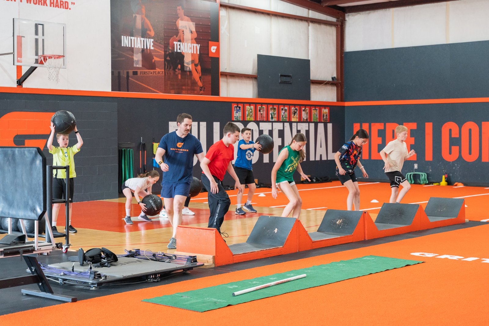 Junior Grit athletes training